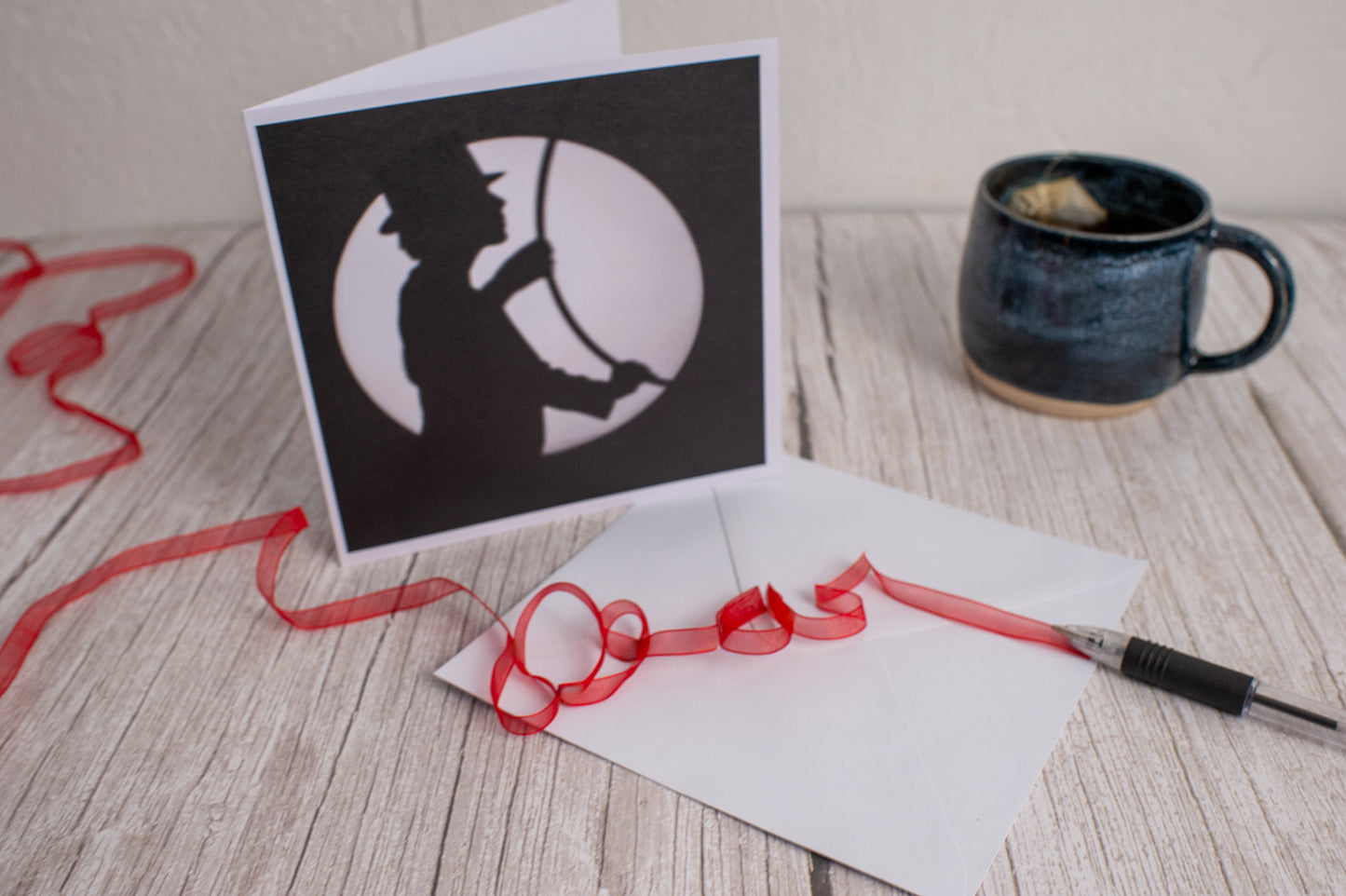 In the Shadows- Greeting Card- Black and White Circus collection