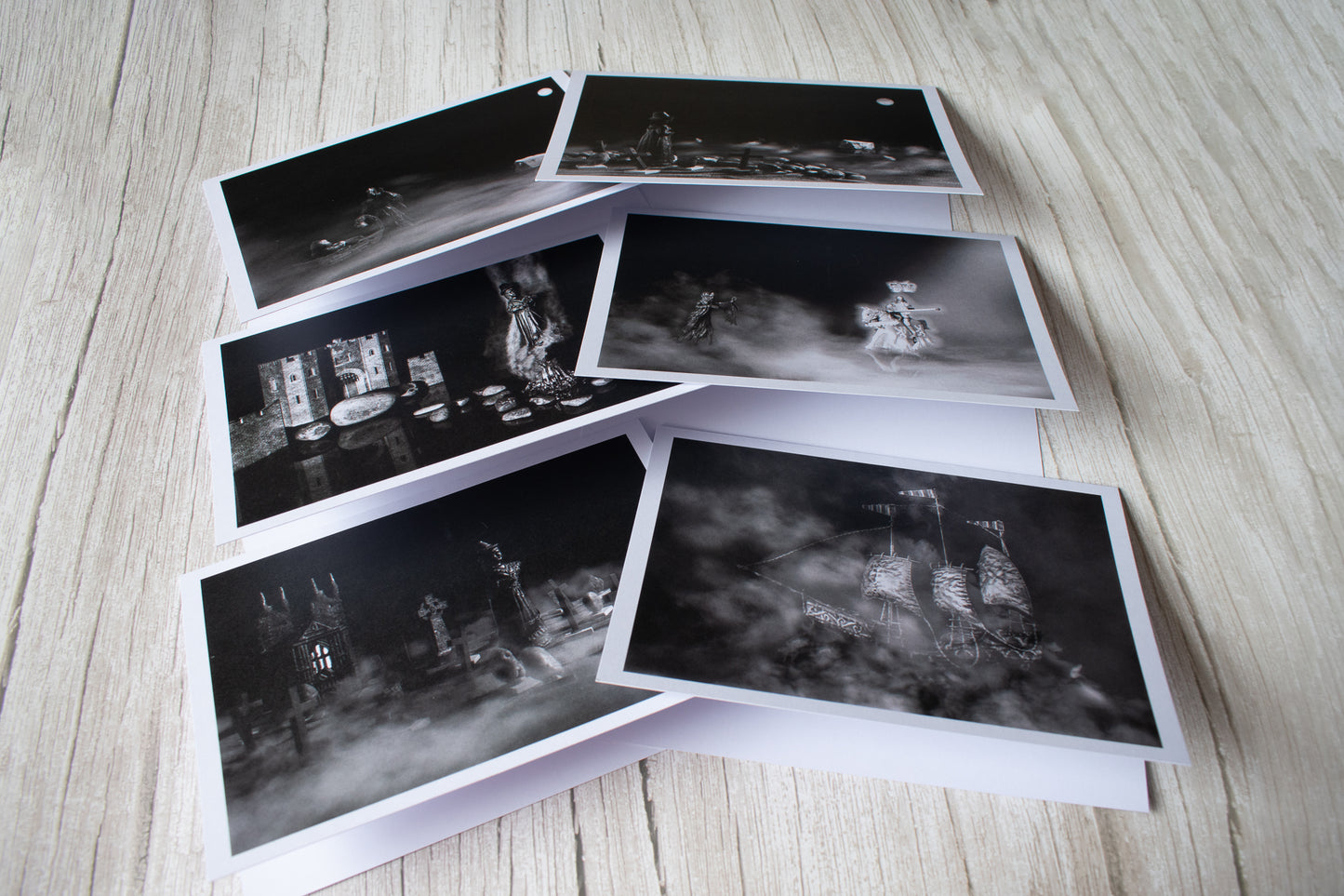 Greeting cards set of 3, Witches, the Devil and a King Collection