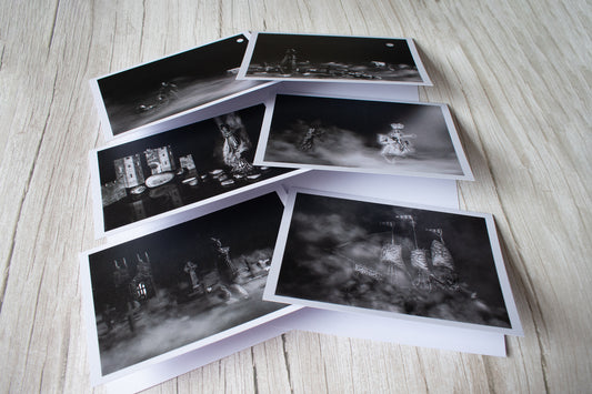 Greeting cards set of 6, Witches, the Devil and a King Collection