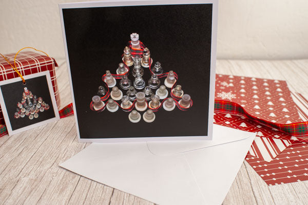Greeting cards set of 6, Christmas cards Merry Chessmas collection- 3 designs (2 of each design)