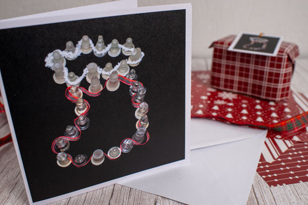 Greeting cards set of 6, Christmas cards Merry Chessmas collection- 3 designs (2 of each design)