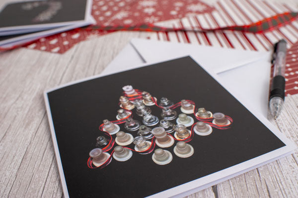 Greeting cards set of 6, Christmas cards Merry Chessmas collection- 3 designs (2 of each design)