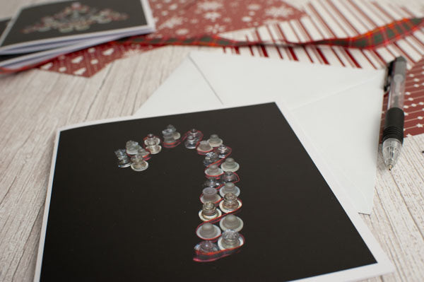 Greeting cards set of 6, Christmas cards Merry Chessmas collection- 3 designs (2 of each design)