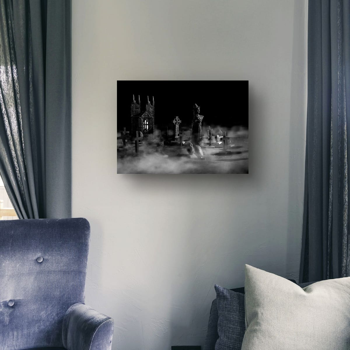 Witch in the Kirkyard - A3 fine art photograph giclee print pearl finish story about the Scottish witch trials