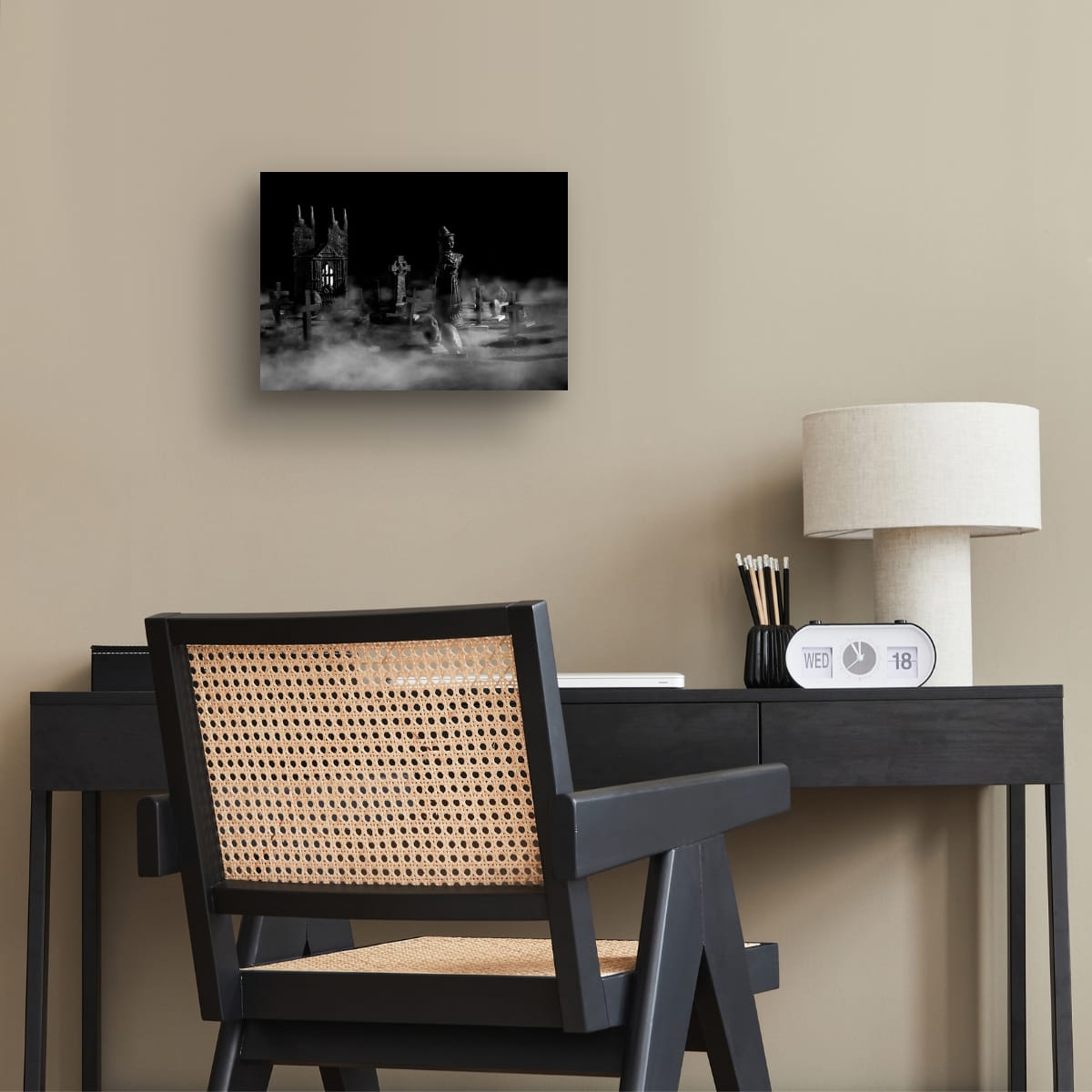 Witch in the Kirkyard - A3 fine art photograph giclee print pearl finish story about the Scottish witch trials